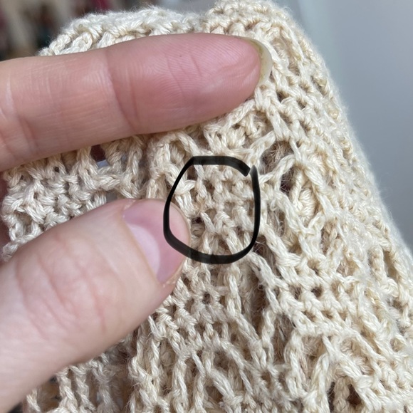 90’s vintage yellow crochet open cardigan / medium - Picture 7 of 9